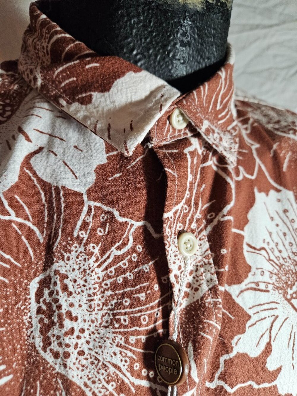 Common People Clothing Men's Floral Print Camp Shirt NEW Sz L Large - Picture 4 of 8